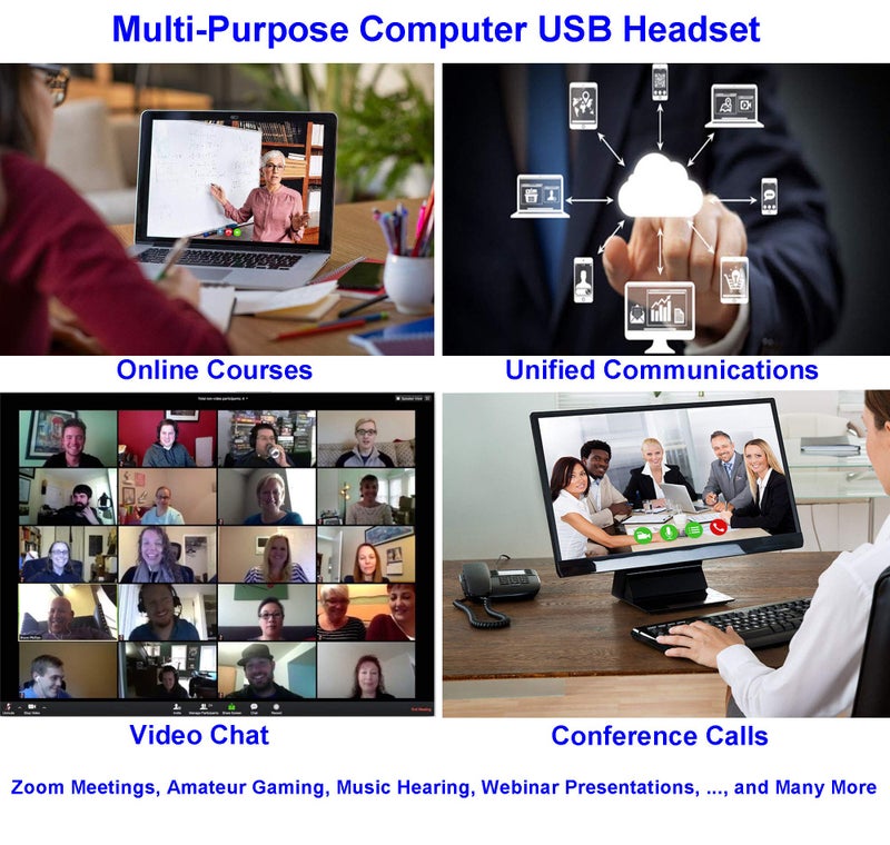KEMEILE USB Headset with Microphone Noise Cancelling and Volume Controls, Computer PC Headphone with Voice Recognition Mic Works for Dragon Teams Zoom Skype Softphones Conference Calls Online Education etc - Image 5